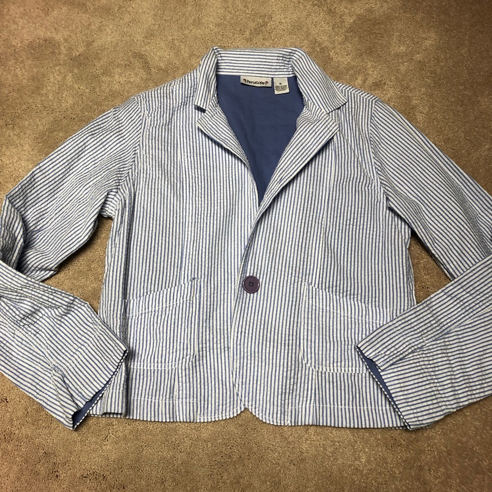 Periscope blue and white blazer